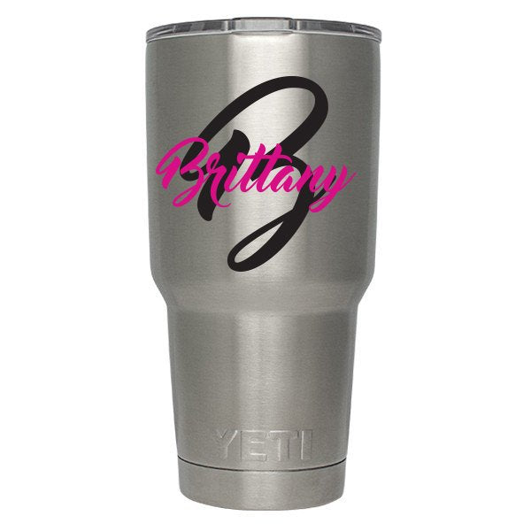Personalized Vinyl Decals for Tumblers, Custom Name Decal for Car, Name and  Letter Decal, Yeti Decals for Women, Your Choice of Size, Colors and