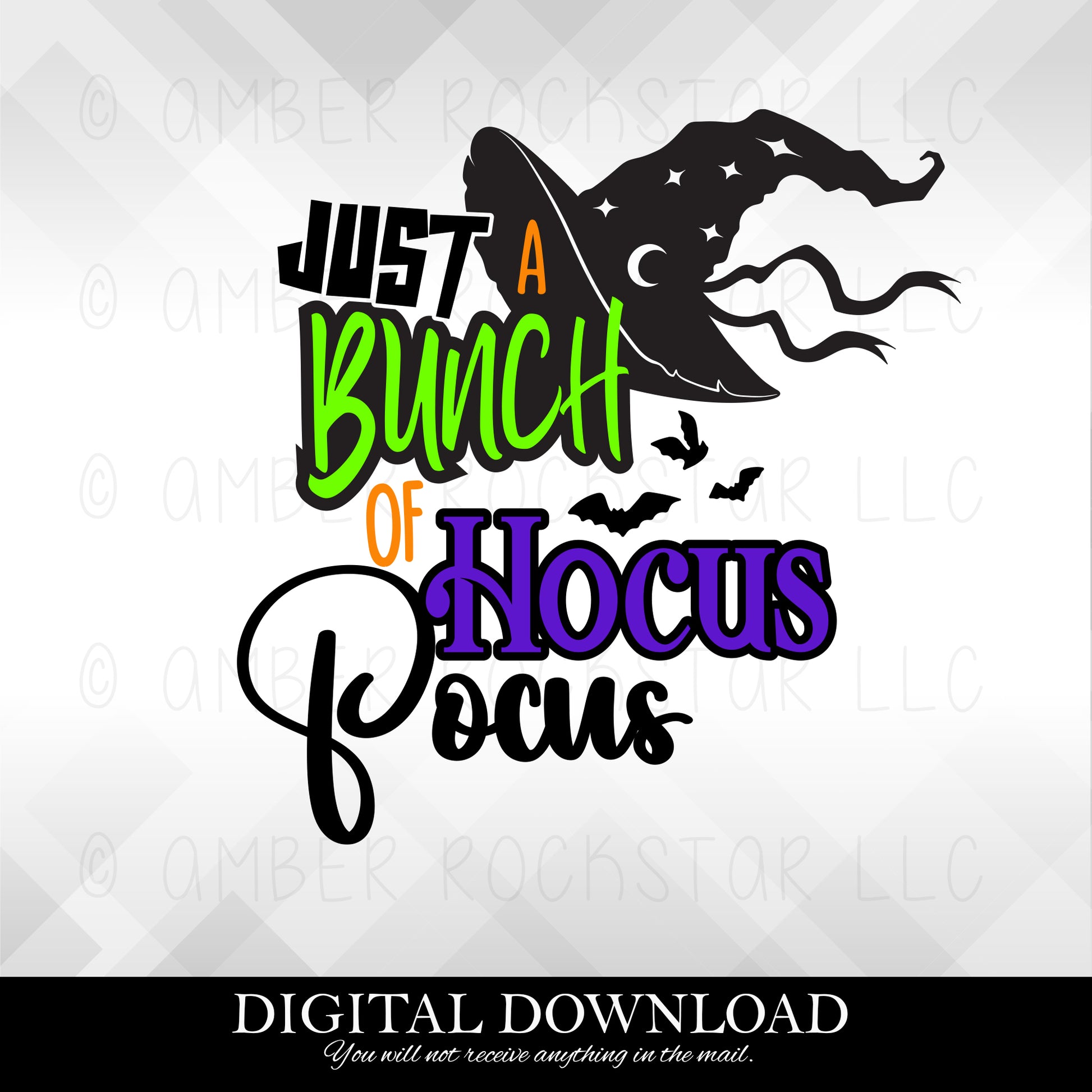 DIGITAL DOWNLOAD: Just a Bunch of Hocus Pocus - Halloween SVG file | Amber Rockstar