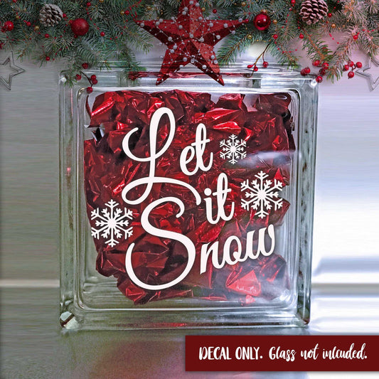 Let it Snow Decal - Christmas Shadow Box Decal - Winter Decorations