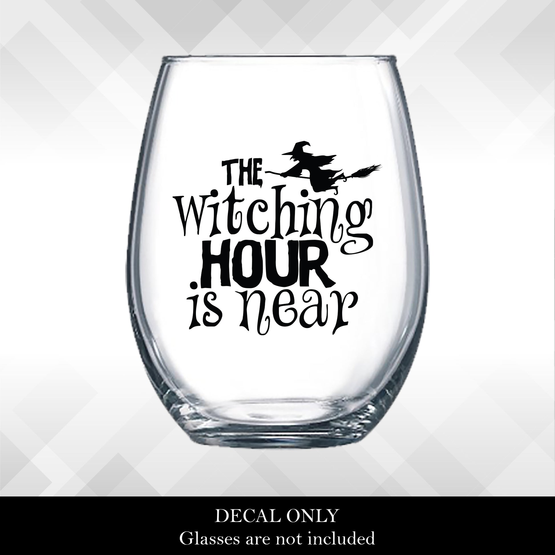 Decal Witching Hour is Near for Halloween Wine Glasses